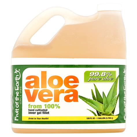 Fruit Of The Earth Aloe Vera Juice With 99.8% Aloe Organic Fresh Healthy 128 oz 71661001286 | eBay