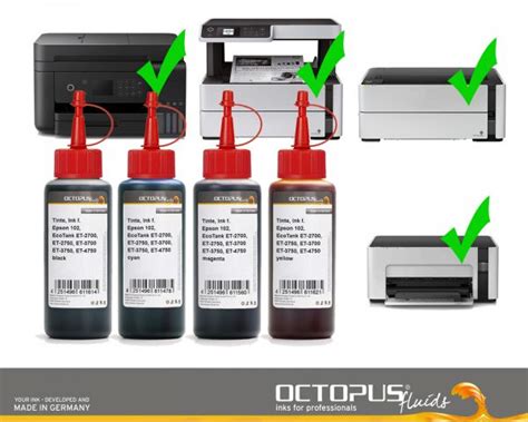 Refill ink for Epson 102, EcoTank ET-2700, ET-2750, ET-3700, ET-3750, ET-4750 black | Octopus®