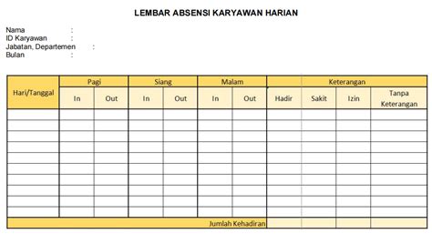 Contoh Absensi Karyawan Harian Manual – bintangutama69.github.io