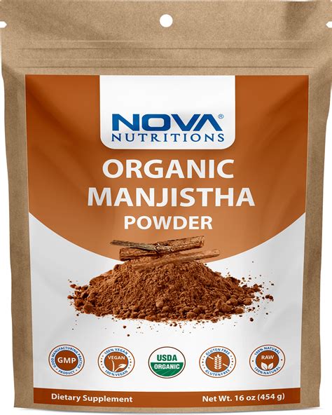 Nova Nutritions Certified Organic Manjistha Powder 16 OZ (454 gm) | Walmart Canada