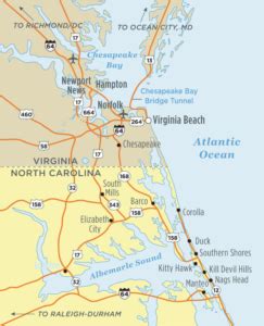 Outer Banks, NC Map | Visit Outer Banks | OBX Vacation Guide