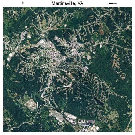 Aerial Photography Map of Martinsville, VA Virginia