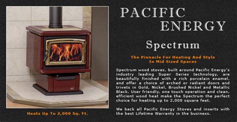 Pacific Energy Spectrum Wood Stove Adams Stove Company, Wood Stoves In ...