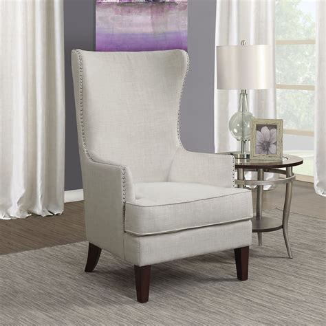 Kori Upholstered High Back Taupe Accent Chair | At Home