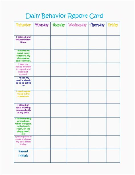 Printable Behavior Calendars For Kindergarten | Example Calendar Printable