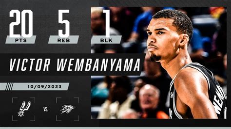 HIGHLIGHTS from Victor Wembanyama's preseason debut | NBA on ESPN - YouTube