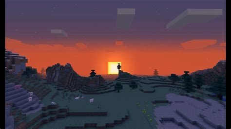 Nostalgic Minecraft sunset HD cinematic - YouTube