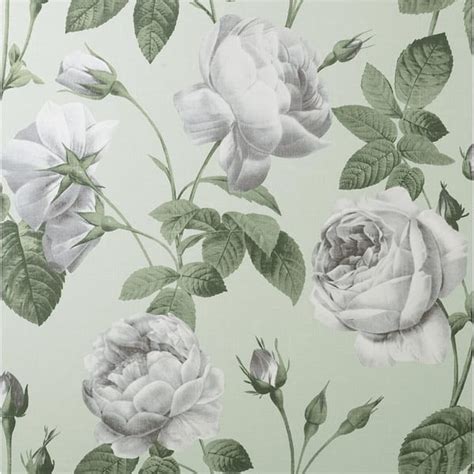 Fine Decor Eden Sage Floral Wallpaper Sample M1648SAM - The Home Depot