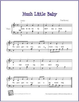 Hush Little Baby | Free Easy Piano Sheet Music