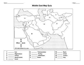 Middle East Map Test Game