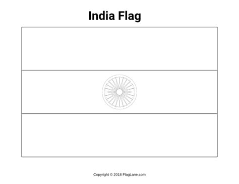 Free India Flag Coloring Page