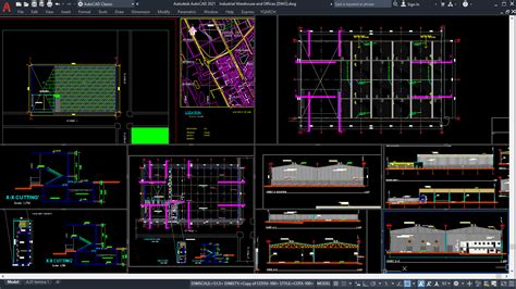 Industrial Warehouse and Offices [DWG]