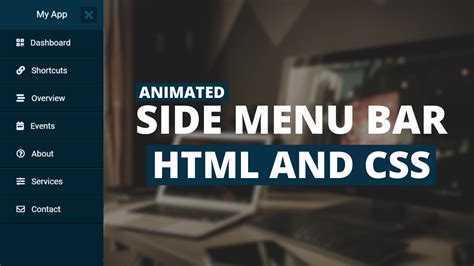 Side Navigation Menu Bar in HTML CSS