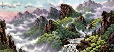 North Korean Landscape Painting - Asian Art