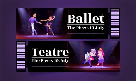 Free Vector | Tickets for ballet dance and kids theater show