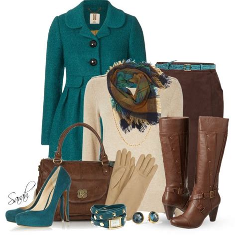 Teal, Brown, and Beige Gold | Casual winter outfits, Teal outfits, Winter fashion outfits