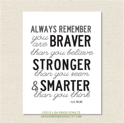 Always Remember You Are Braver Than You Believe Winnie The