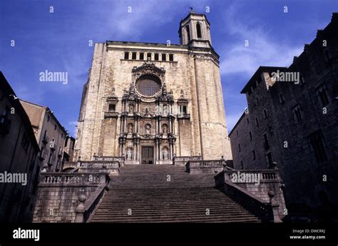 Girona Cathedral Spain Stockfoto, Lizenzfreies Bild: 67279510 - Alamy