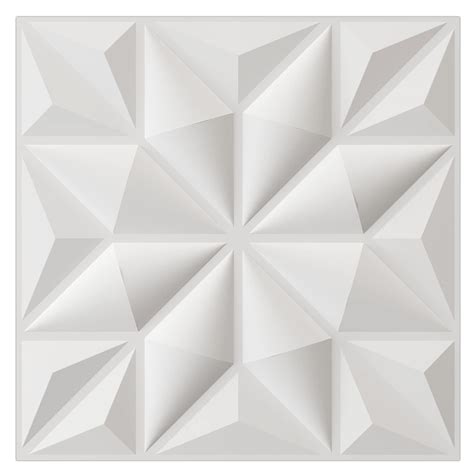 Buy Art3d Textures 3D Wall Panels for Interior Wall Decor, White Diamond Decorative PVC Wall ...