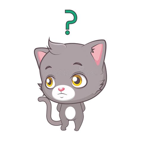 Cat Confused stock vector. Illustration of cartoon, confused - 14203140