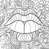 Lips Coloring Page  Pagescom sketch template