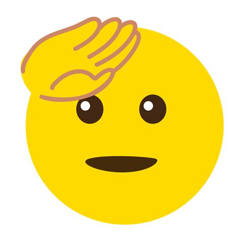 Yellow salute emoji PNG file 9687645 PNG