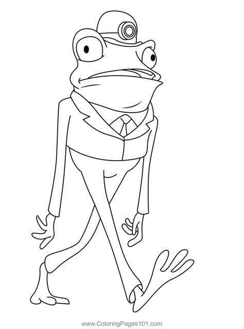 Walking Frankie Frog Coloring Page for Kids - Free Meet the Robinsons Printable Coloring Pages ...