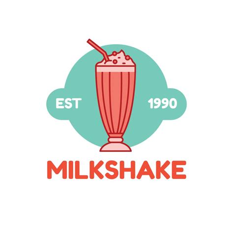 Diner Milkshake Logo 256604 Vector Art at Vecteezy