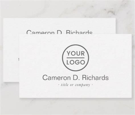 Add your own logo minimal custom business card | Zazzle | Custom business cards, Business card ...