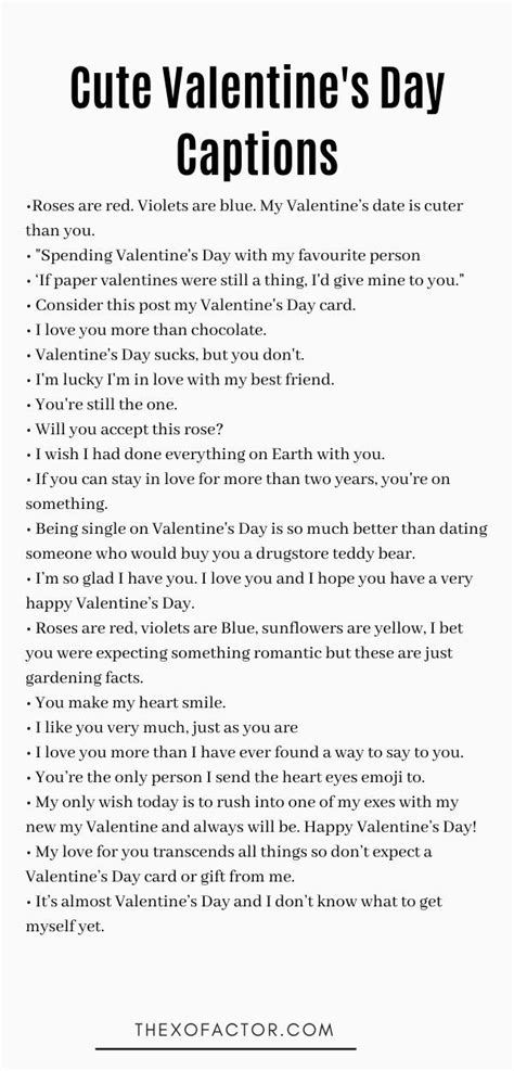 Valentine s day captions – Artofit