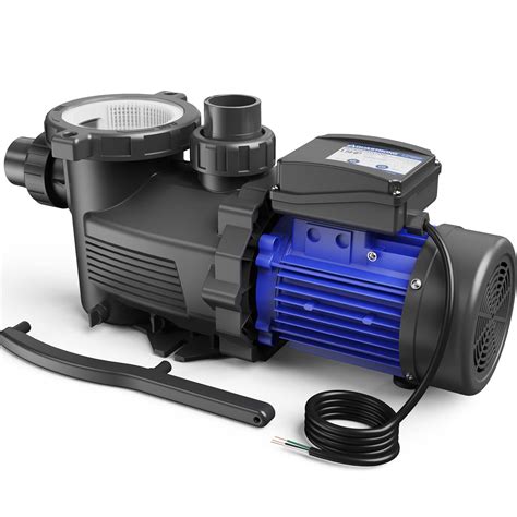 Aquastrong 1.5 HP In/Above Ground Pool Pump with Timer, 220V, 8100GPH, High Flow, Powerful Self ...