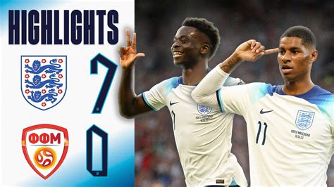 England 7-0 North Macedonia | Bukayo Saka Old Trafford Hat-Trick Hero ...