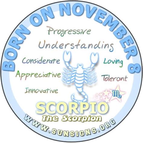 November 8 Zodiac Horoscope Birthday Personality - SunSigns.Org