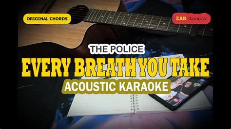 EVERY BREATH YOU TAKE Karaoke Acoustic - The Police - YouTube