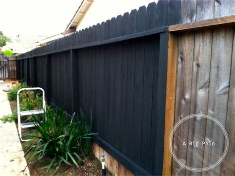 Modern Wood Fence Black - WoodsInfo