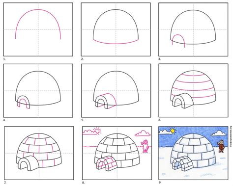 How to Draw an Igloo · Art Projects for Kids