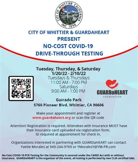 🗣 LOCAL TESTING 😷 The Whittier:... - Whittier City Hall