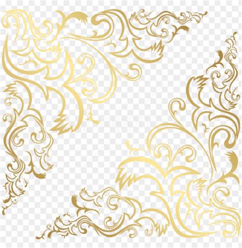 Free Png Download Corners Gold Transparent Clipart - Transparent Gold ...