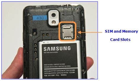 Locating SIM card and Memory Card Slots in Samsung Galaxy Note3(SM-N900 ...