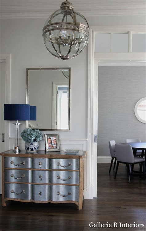 Hamptons style hallway with feature pendant and American Oak flooring ...