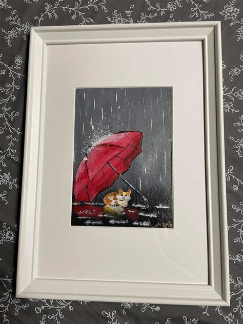 Cat in the rain, Gf, acrylic, 2021 : r/Art