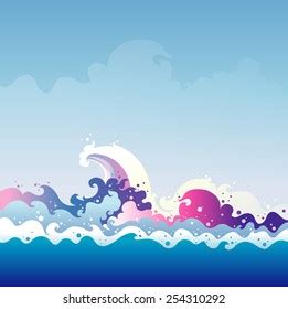 Tidal Wave Vector Graphic Illustration Stock Vector (Royalty Free ...