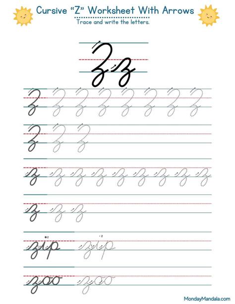 10 Cursive Z Worksheets (Free Letter Writing Printables)