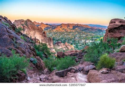 Colorful Sunrise On Camelback Mountain Phoenix Stock Photo (Edit Now) 1285077667