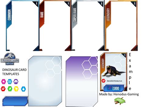 Blank card templates for jurassic world the game by Henodus-Gaming on DeviantArt