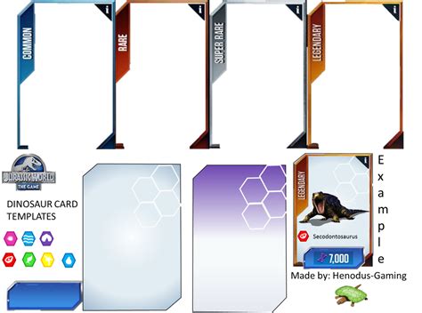 Blank card templates for jurassic world the game by Henodus-Gaming on DeviantArt