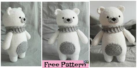 Crochet Polar Bear Amigurumi - Free Pattern - DIY 4 EVER