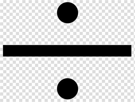 Obelus Division Sign Mathematics Symbol, divided by symbol transparent ...