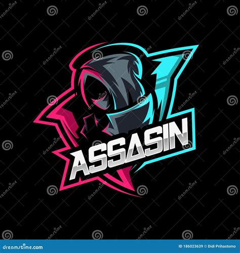 ASSASSIN NINJA WARRIOR WITH A CLOAK MASCOT LOGO GAMING VECTOR ...