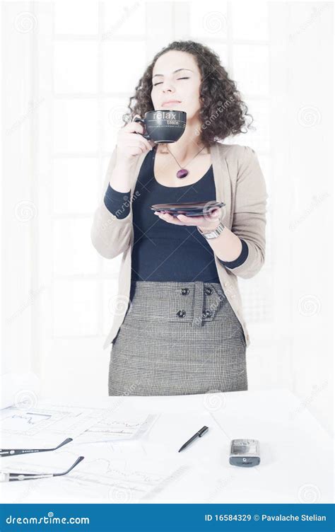 Coffee break at the office stock image. Image of glasses - 16584329